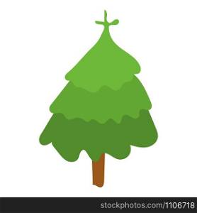Fir tree icon. Isometric of fir tree vector icon for web design isolated on white background. Fir tree icon, isometric style