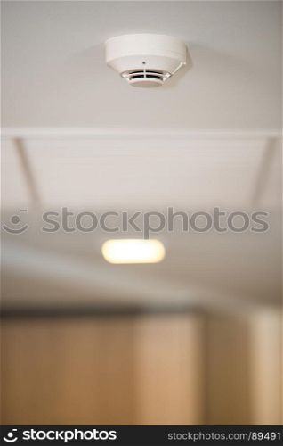 fire alarm of fire detector on a ceiling