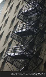 Fire escape of a high rise building