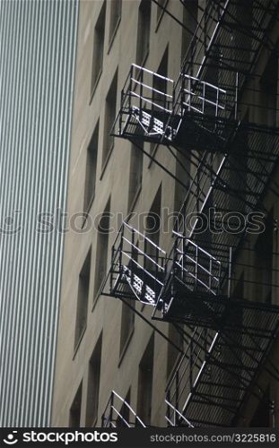 Fire escape of a high-rise building in Chicago