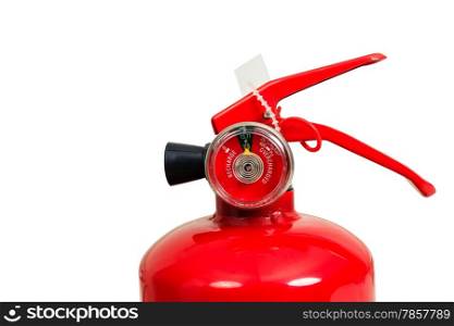 fire extinguisher and head gauge isolate on white background