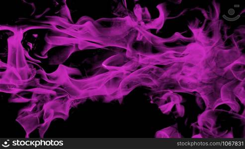 Fire flames on abstract art black background texture