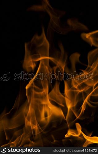 fire in nature . bokeh from the fire . blurred backgrounds . Space views