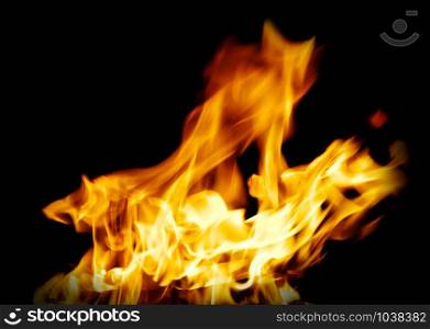 fire isolated on a black