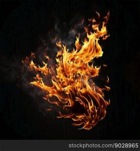 Fire isolated on dark background . High quality 3d illustration. Fire isolated on dark background 