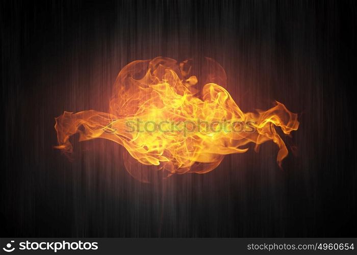 Fire outbreak on an abstract background from the sides. Abstract fiery threads