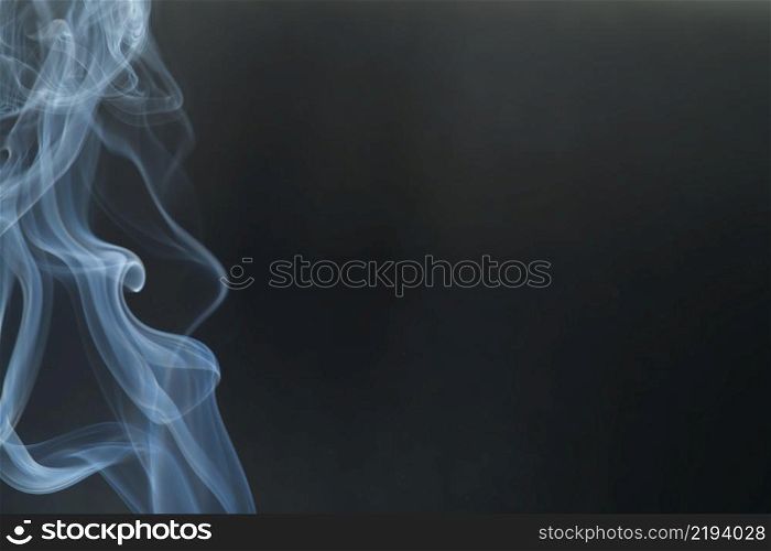 fire smoke burning effect isolated white on black background