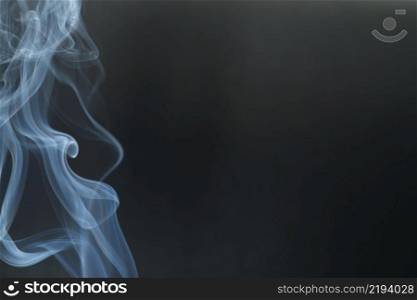 fire smoke burning effect isolated white on black background
