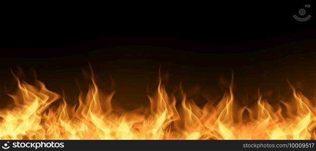 Fire texture on a black background. Fire explosion for banner background.. Fire texture on a black background. Firefighter explosion for background.