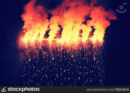 Firecrackers on occasion of Indian festival of lights, Diwali