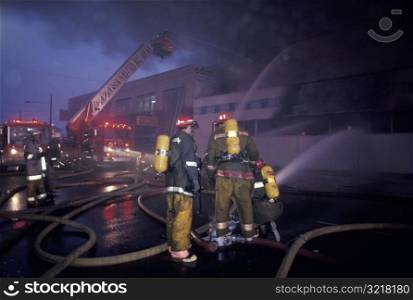Firemen Fighting a Fire
