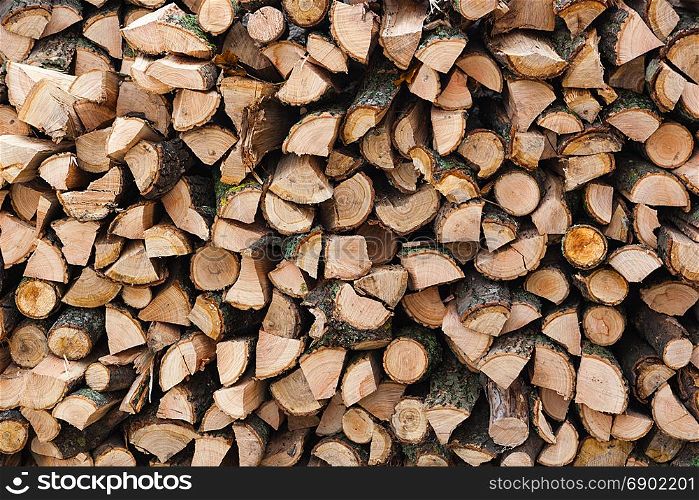 Firewood. Backgrounds and textures