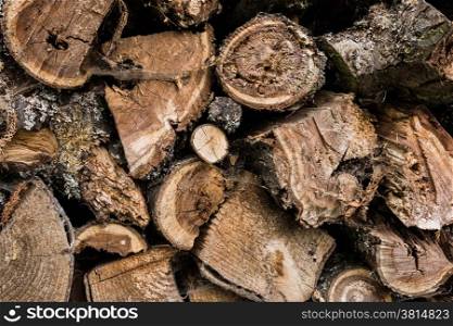 Firewood stacked