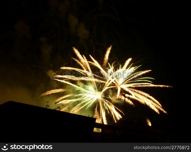 fireworks at the end of a fiesta