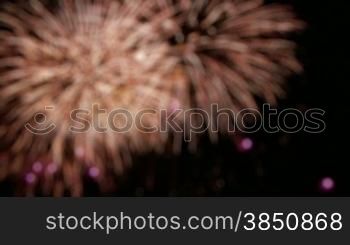 Fireworks display, blurry