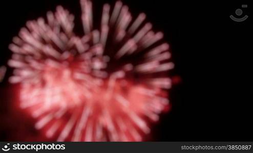 Fireworks display, blurry