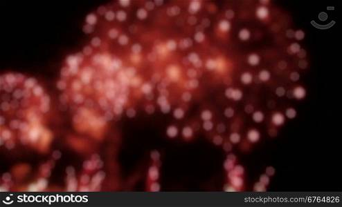 Fireworks display, blurry holiday background