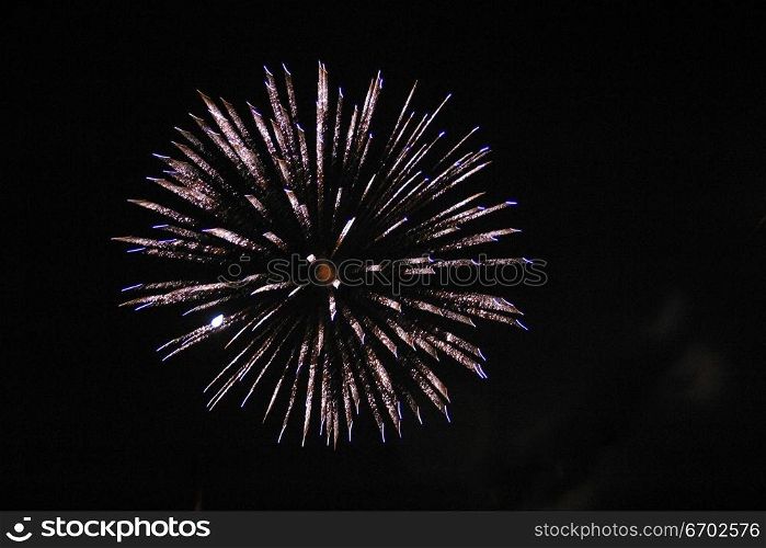 Fireworks exploding at a festival in Malta.