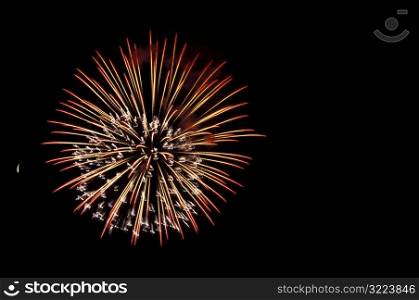 Fireworks Exploding In Night Sky