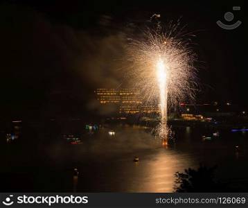 Fireworks for Cheat Lake regatta near Morgantown in West Virginia. Fireworks over Cheat Lake near Morgantown, WV