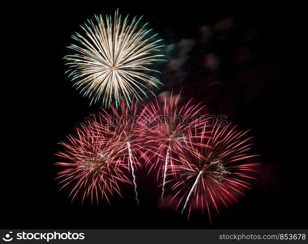 fireworks in the dark sky background