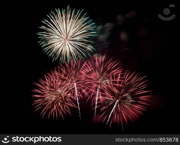 fireworks in the dark sky background