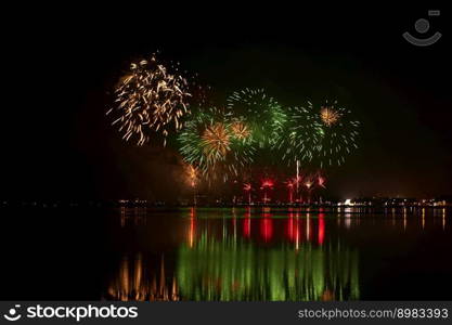 Fireworks of St Paio of Torreira a celebration that happens every year on september at Torreira - Aveiro, Portugal.