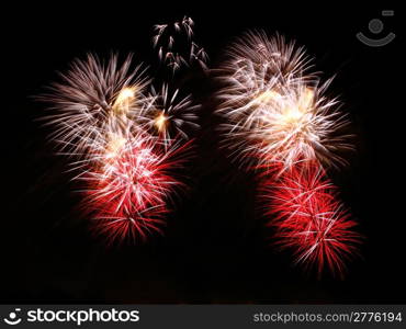 fireworks on a black background