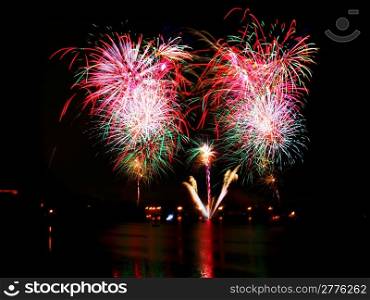 fireworks over water