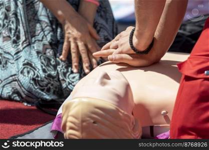 First aid and cardiopulmonary resuscitation class