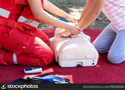 First aid and CPR training detail
