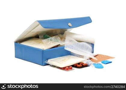 first aid kit isolated on a white