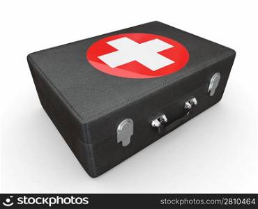 First aids. Medical Kit on white isolated background. 3d