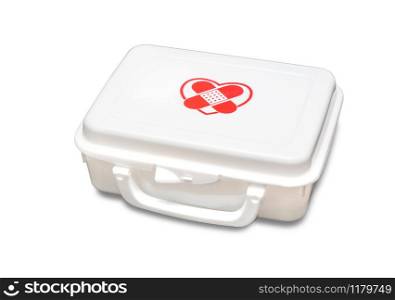 First aids. Medical Kit on white isolated background with clipping path