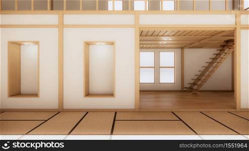first floor in a two-story house. 3D rendering