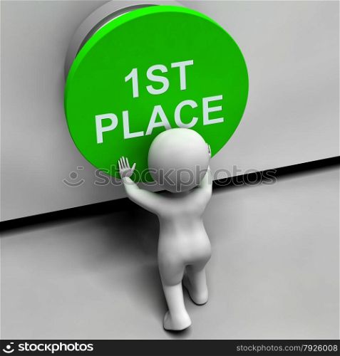 First Place Button Showing 1st Place And Winner