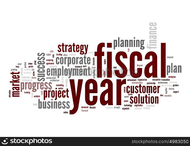 Fiscal year word cloud