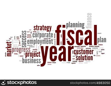 Fiscal year word cloud