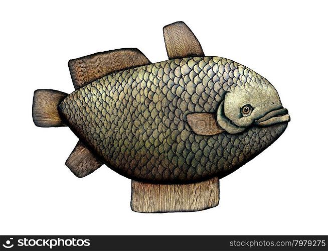 Fish, artistic colored illustration