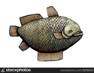 Fish, artistic colored illustration