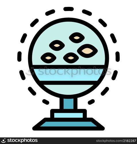 Fish echo sounder icon. Outline fish echo sounder vector icon color flat isolated. Fish echo sounder icon color outline vector