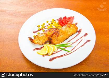 Fish fried and served in the plate