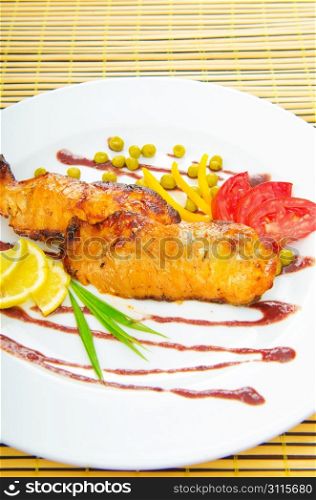 Fish fried and served in the plate