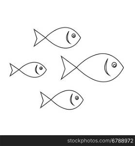 Fish icon illustration design