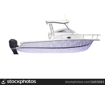 fish ship on a white background