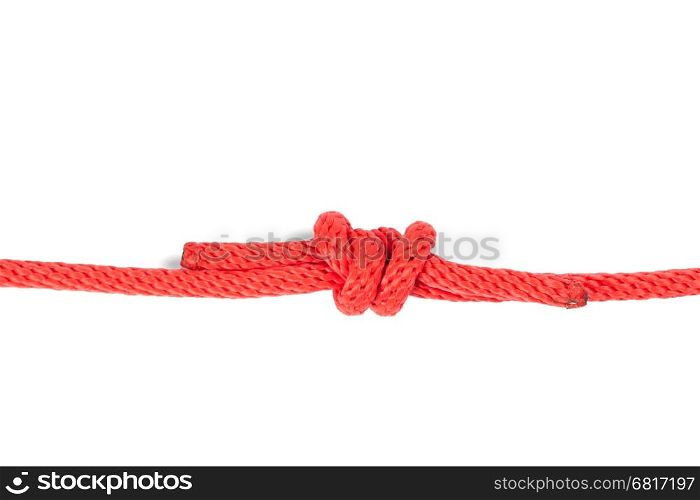 fisherman knot isolated on white background