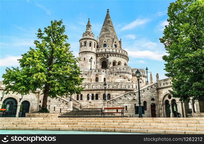 Fisherman&rsquo;s Bastion in Budapest in summer morning. Fisherman&rsquo;s Bastion in Budapest