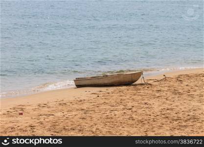 Fishing boat on the sea in summer