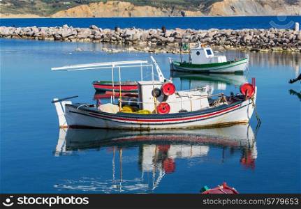 Fishing boats in Greece bay