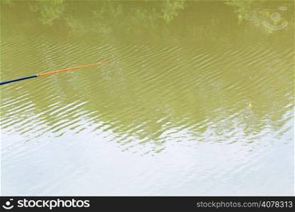 Fishing for bait in a calm river, Kuban, Russia